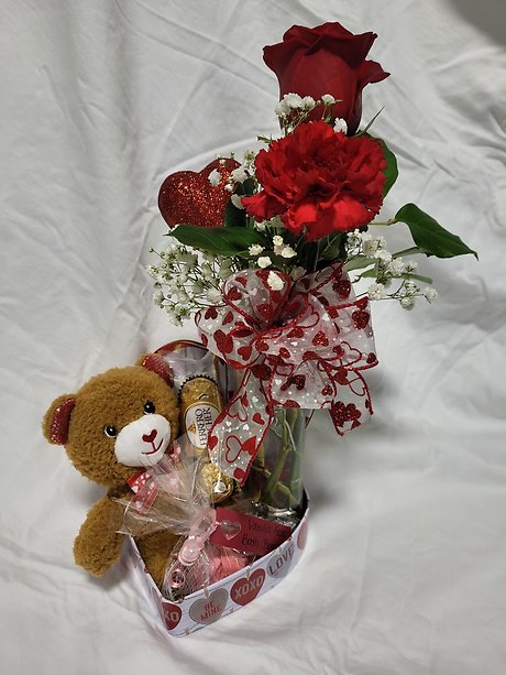 Valentine Tin- Bud Vase