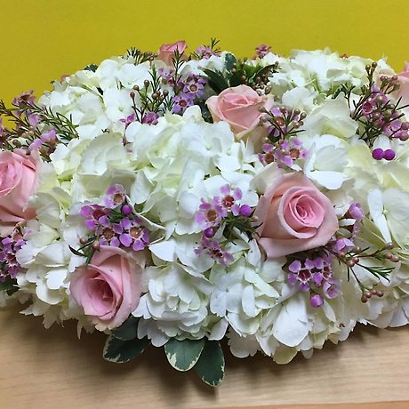 Pink and White Urn Flower