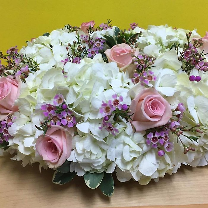 Pink and White Urn Flower